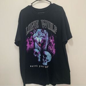 Fashion Nova Men Lone Wolf Graphic T-Shirt Size XL